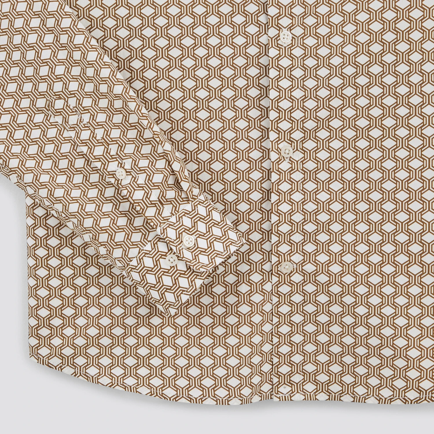 Chemise Slim Imprimé Géométrique Coton Biologique 8 Chemise Slim Imprimé Géométrique Coton Biologique – Image 8