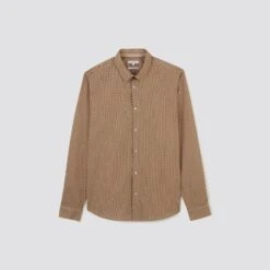 Chemise Slim Imprimé Géométrique Coton Biologique