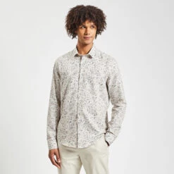 Chemise Regular Oxford Imprimé Fleur Coton Biologi