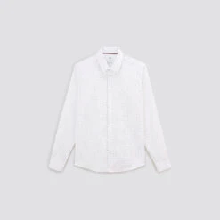Chemise Slim Micro Imprimé Coton Dobby -Magasin De Vêtements De Mode 1004543 10000 V11