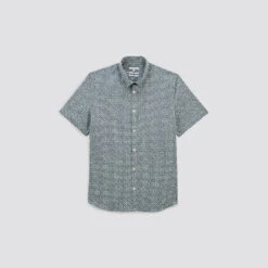 Chemisette Slim Imprimé Géométrique Coton Stretch -Magasin De Vêtements De Mode 1004547 16052 V11