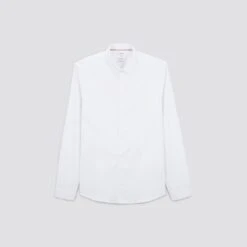 Chemise Slim Unie Stay Black/white Coton -Magasin De Vêtements De Mode 720130 9010 V11