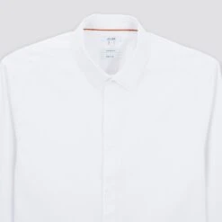 Chemise Slim Unie Stay Black/white Coton -Magasin De Vêtements De Mode 720130 9010 V8