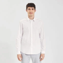 Chemise Slim Unie Coton Biologique Stretch -Magasin De Vêtements De Mode 726637 9010 V2