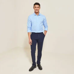 Chemise Regular Sans Repassage Unie Coton -Magasin De Vêtements De Mode 726775 1930 V5