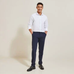 Chemise Regular Sans Repassage Unie Coton -Magasin De Vêtements De Mode 726775 9010 V5