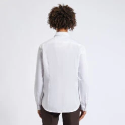 Chemise Slim Unie Coton Satin -Magasin De Vêtements De Mode 727371 9010 V3