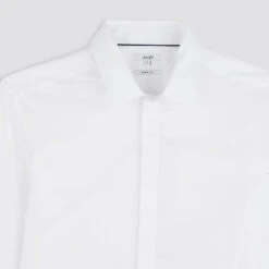 Chemise Slim Unie Coton Satin -Magasin De Vêtements De Mode 727371 9010 V8