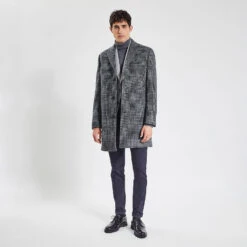 Manteau Col Tailleur à Carreaux -Magasin De Vêtements De Mode 728023 1280 V5