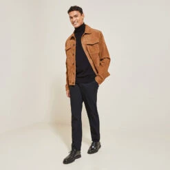 Pantalon Chino Slim Fantaisie Intérieur Gratté -Magasin De Vêtements De Mode 728306 8000 V6