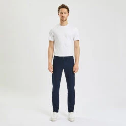 Pantalon Chino Slim Mat En Coton Recyclé -Magasin De Vêtements De Mode 728463 11822 V2