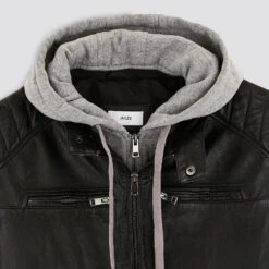 Blouson Cuir Col Biker -Magasin De Vêtements De Mode 728694 9020 V8